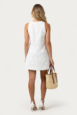 Lace Sleeveless Mini Dress — back view