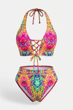 Lace-Up Bikini Set — front view