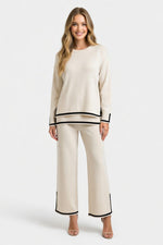 Contrast Detail Knit Co-ord Set — front view