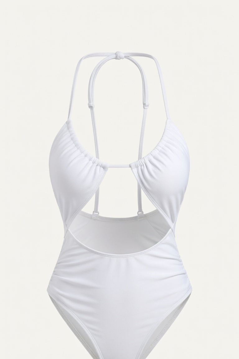 Sculpting One-Piece Swimsuit — White