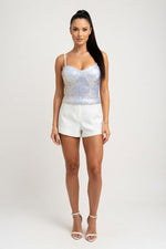 Sequin Tube Top — front view