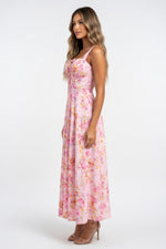 Halter Printed Midi Dress — side view