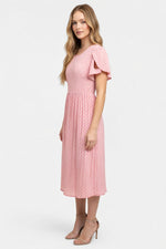 Petal Sleeve Midi Dress — side view