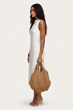 Ribbed Knit Midi Dress — side view