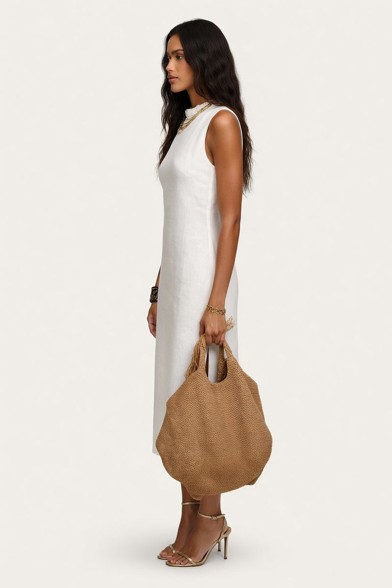 Ribbed Knit Midi Dress — side view