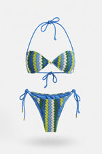 Colour-Block Bikini Set — front view