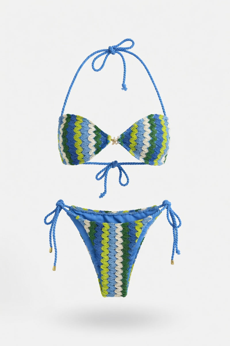 Colour-Block Bikini Set — front view