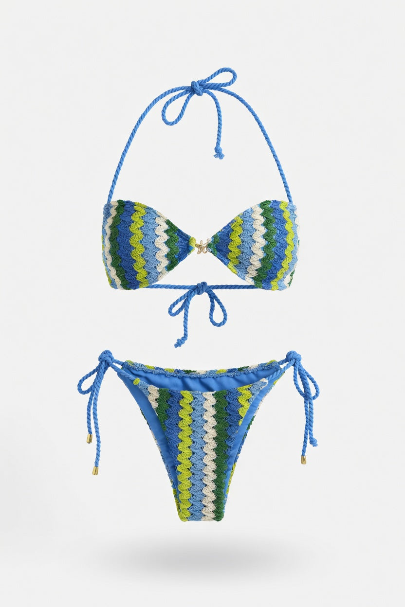 Colour-Block Bikini Set — front view