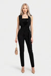 Sequin Belted Jumpsuit