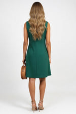 Pleated Pocket Dress — back view