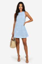 Oversized Vest Dress — Blue