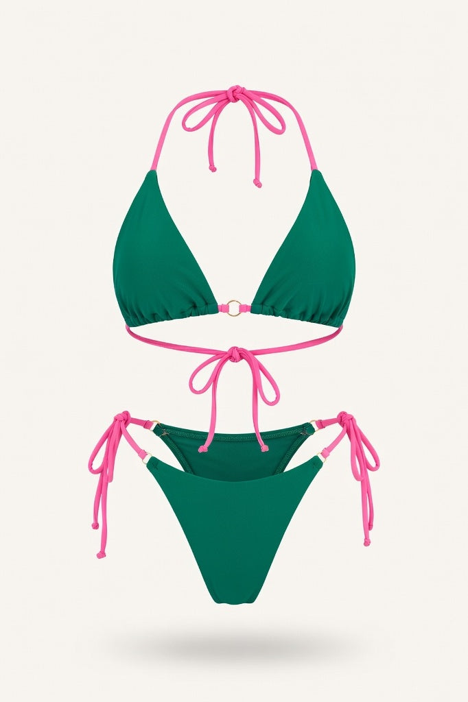 Triangle Bikini Set — Green