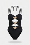 Metal Star One-Piece Swimsuit