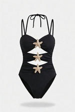 Metal Star One-Piece Swimsuit — front view