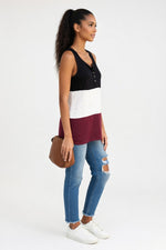 Contrast Collar Button Vest — side view