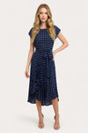 Polka Dot Pleated Dress
