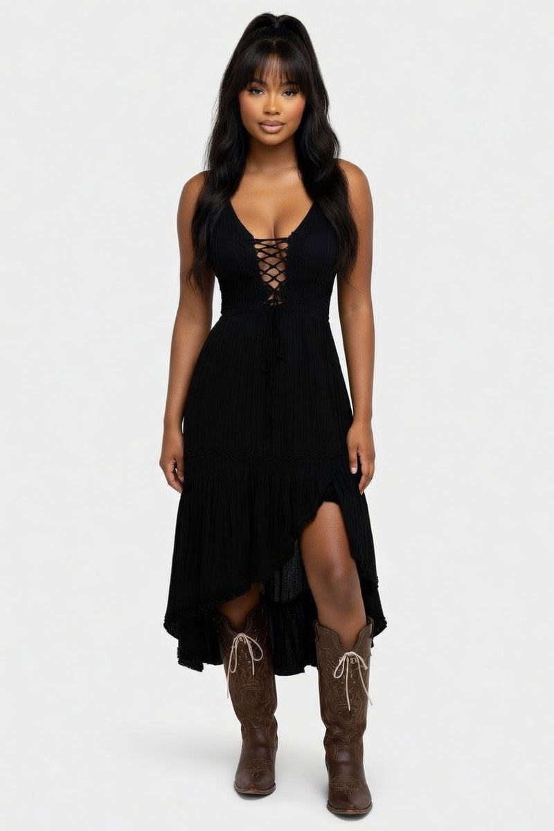 Strappy Slip Dress — Orange Red