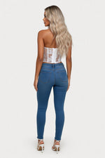 Lace Mesh Halter Top — back view