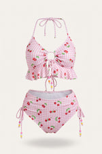 Cherry Print Bikini Set — front view