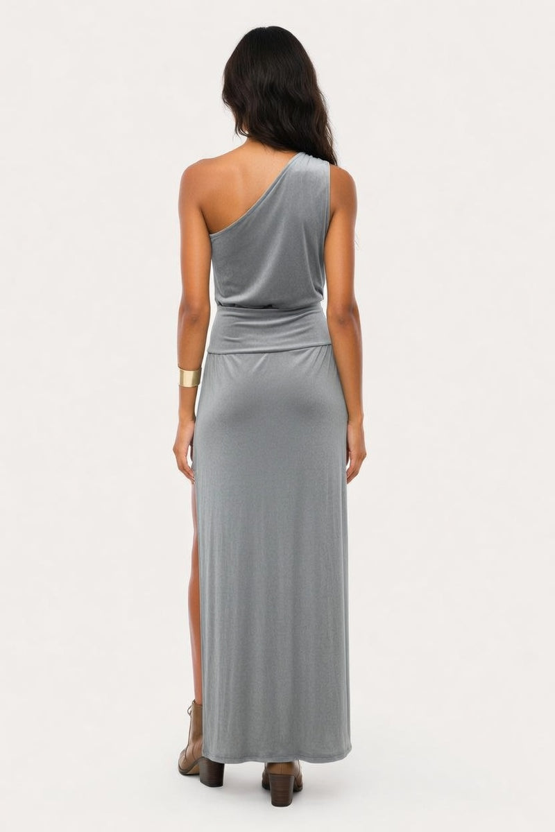 Front Split Maxi Skirt — back view