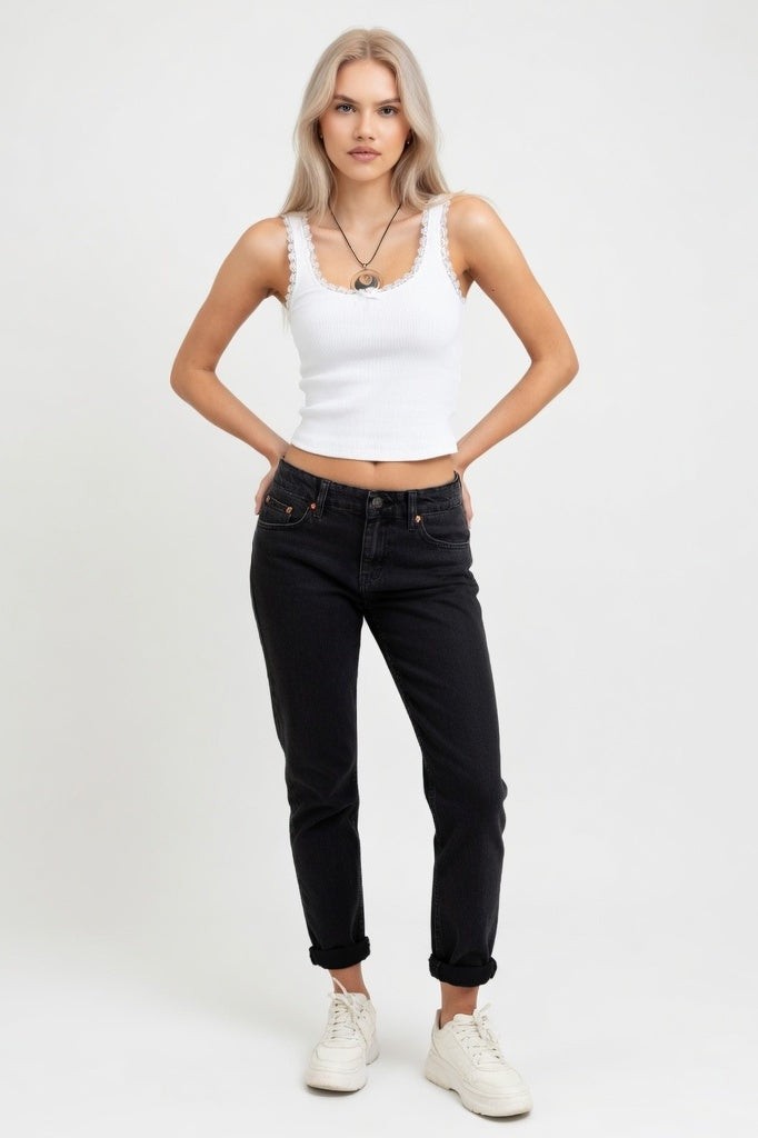 Lace Camisole Top — White