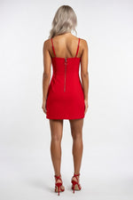 Halter Bodycon Dress with Ring Detail — back view