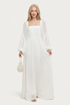 Square Neck Lantern Sleeve Dress