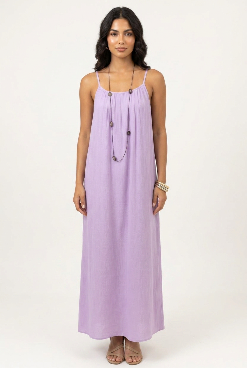 Backless Halter Maxi Dress-6