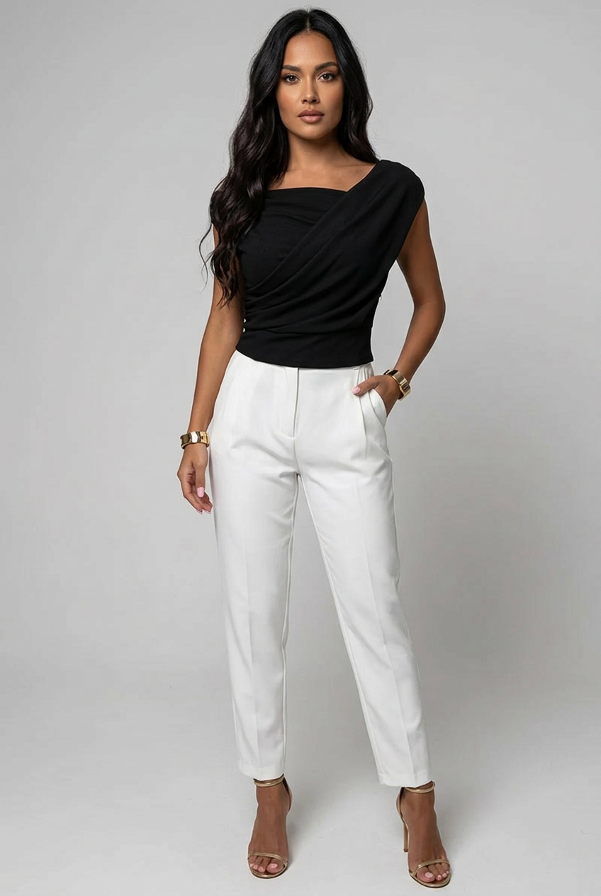 Asymmetric Collar Top-4