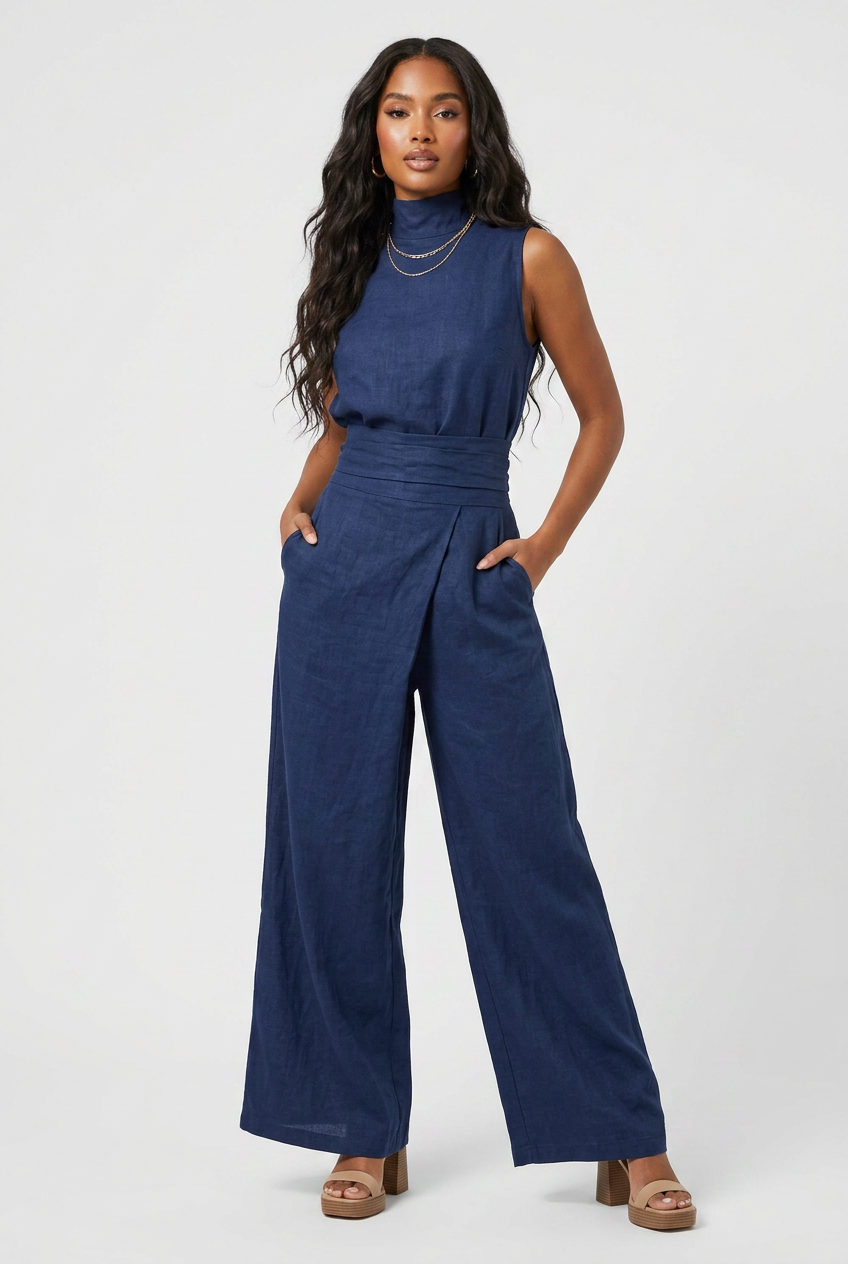 Sleeveless Top & Wide-Leg Trouser Set — Image 1