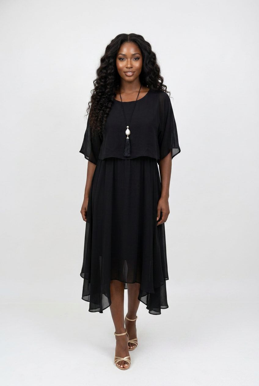 Asymmetric Midi Dress