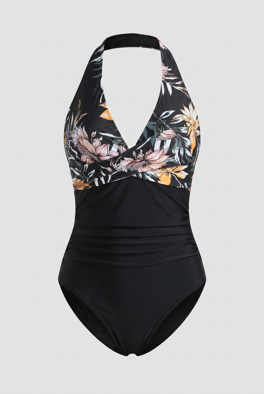 Backless Cross-Detail Swimsuit