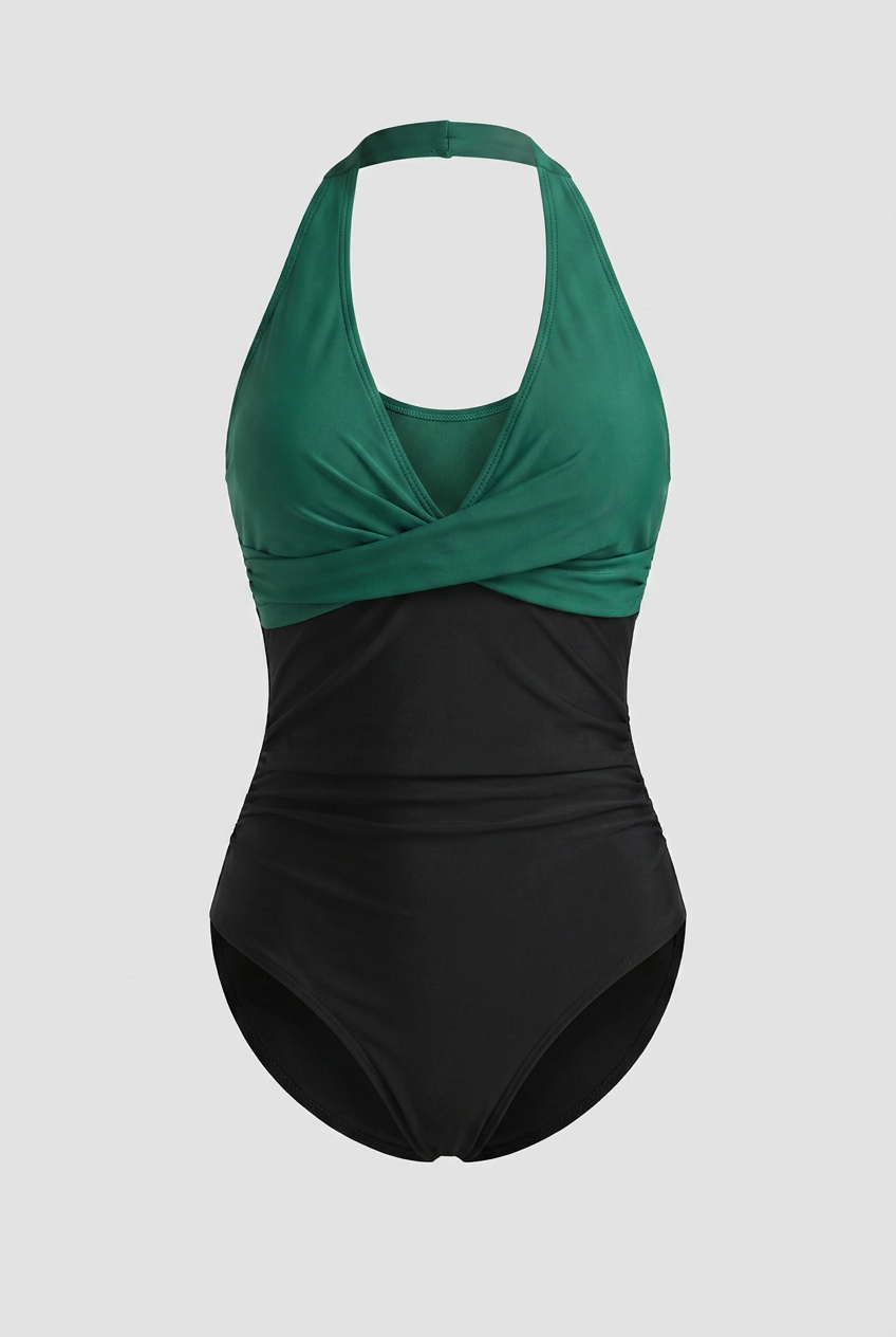 Backless Cross-Detail Swimsuit-7