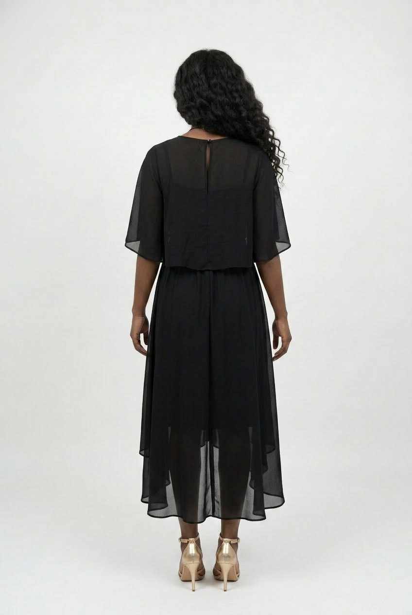 Asymmetric Midi Dress-3