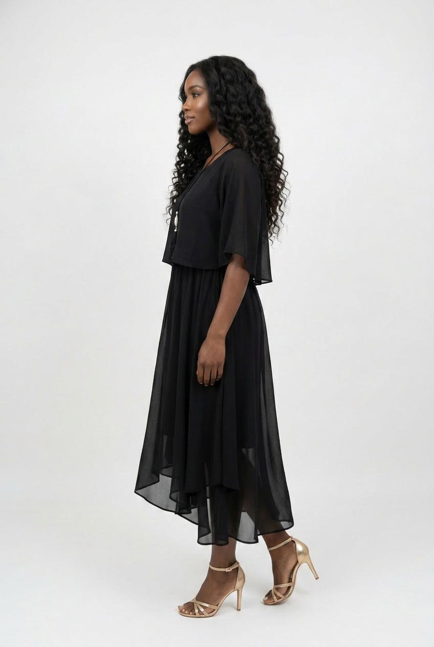 Asymmetric Midi Dress
