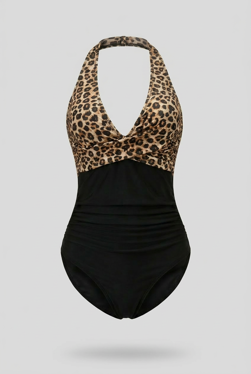 Backless Cross-Detail Swimsuit-4