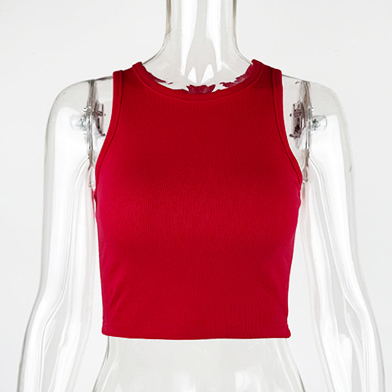 Sleeveless Cropped Tank With Strap-Back Detail — Image 14