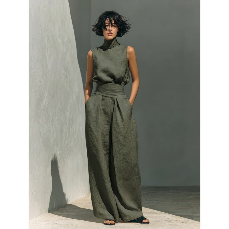 Sleeveless Top & Wide-Leg Trouser Set — Image 8