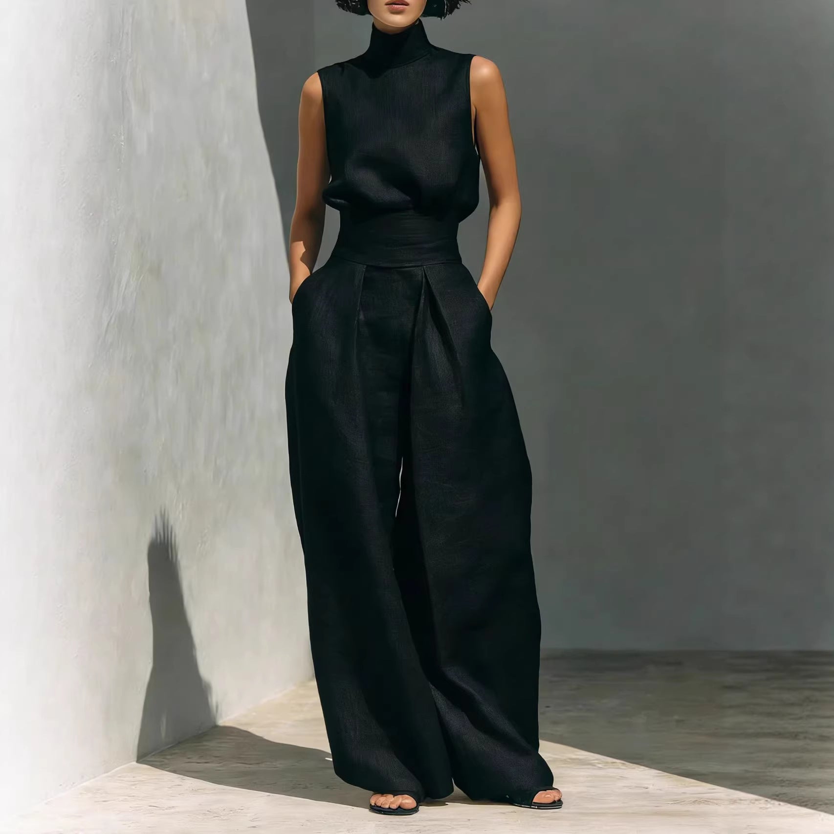 Sleeveless Top & Wide-Leg Trouser Set — Image 5