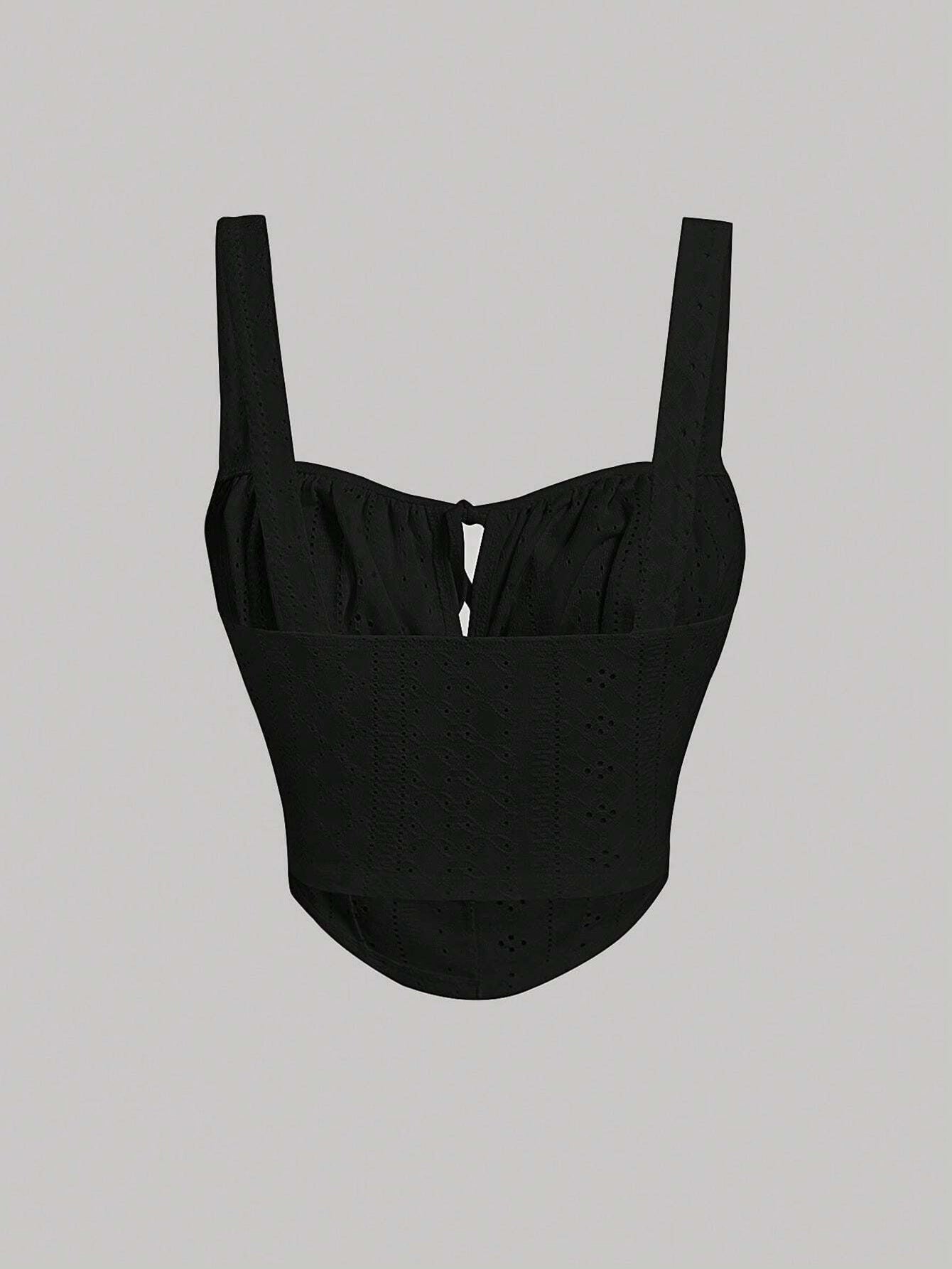 Square Neck Cut-Out Backless Tank Top — Image 2