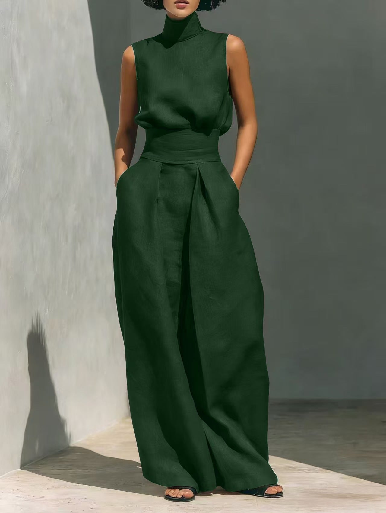 Sleeveless Top & Wide-Leg Trouser Set — Image 17