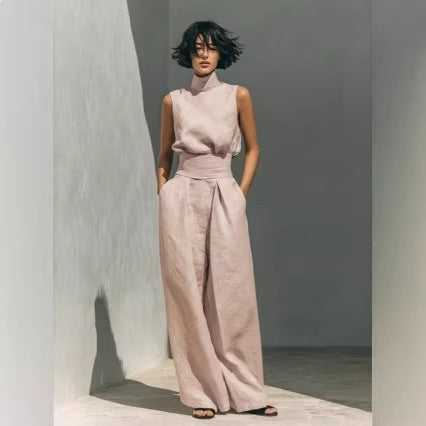 Sleeveless Top & Wide-Leg Trouser Set — Image 4