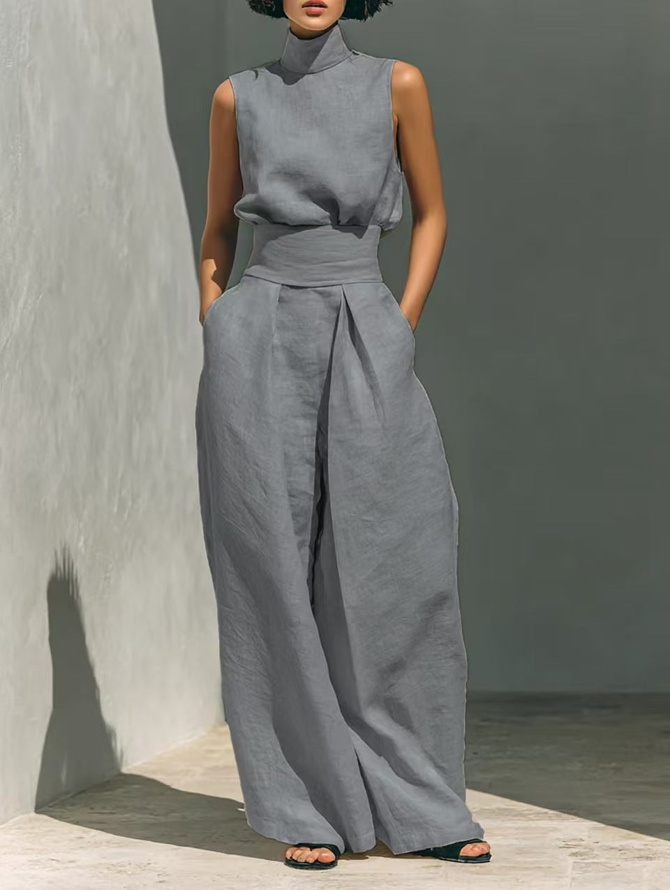 Sleeveless Top & Wide-Leg Trouser Set — Image 14