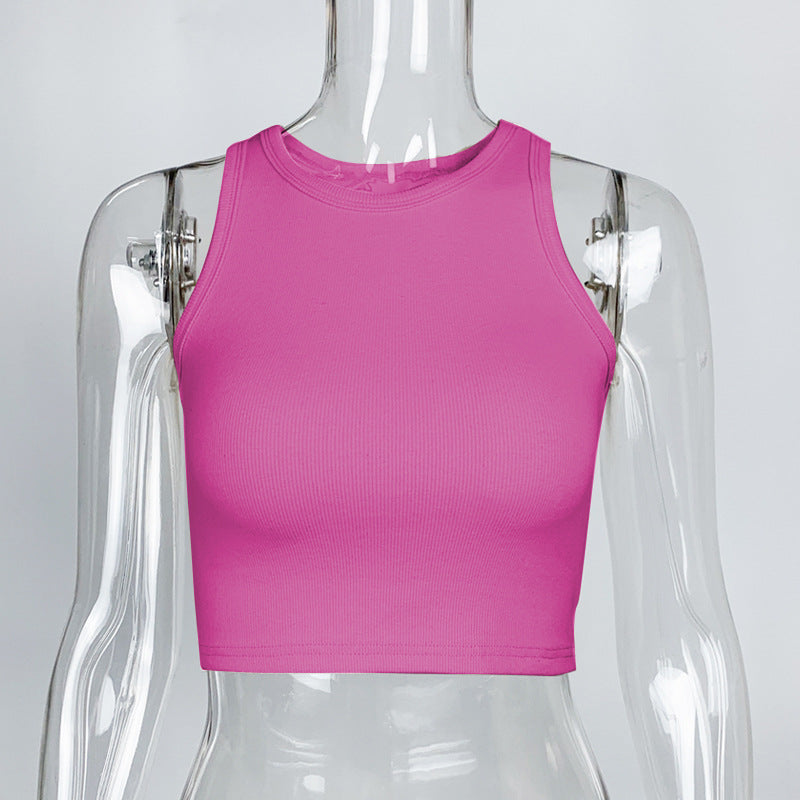 Sleeveless Cropped Tank With Strap-Back Detail — Image 13
