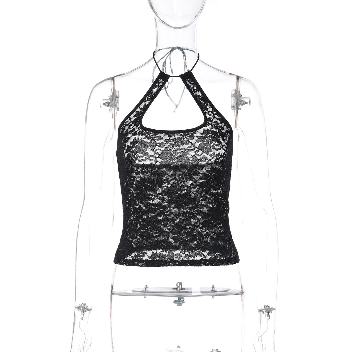 Lace Halter Neck Backless Vest Top — Image 7