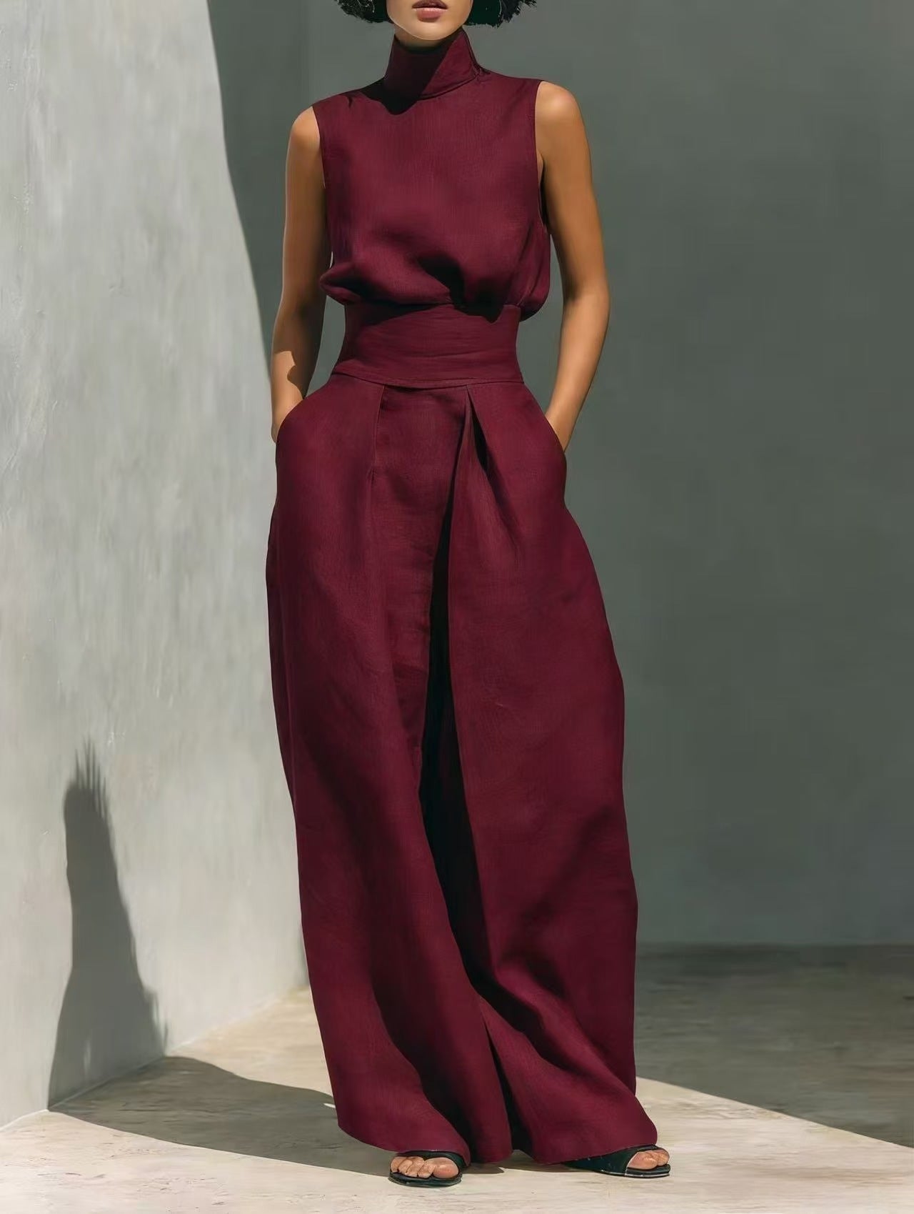 Sleeveless Top & Wide-Leg Trouser Set — Image 16