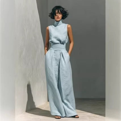 Sleeveless Top & Wide-Leg Trouser Set — Image 2