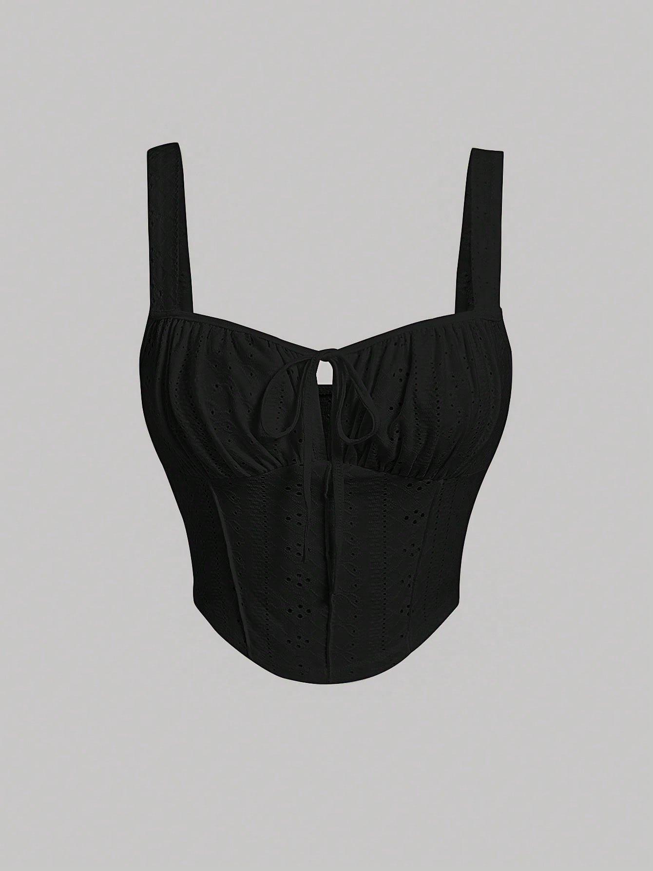 Square Neck Cut-Out Backless Tank Top — Image 1