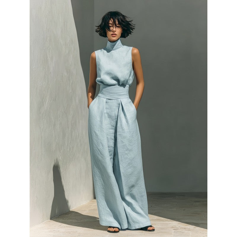 Sleeveless Top & Wide-Leg Trouser Set — Image 9