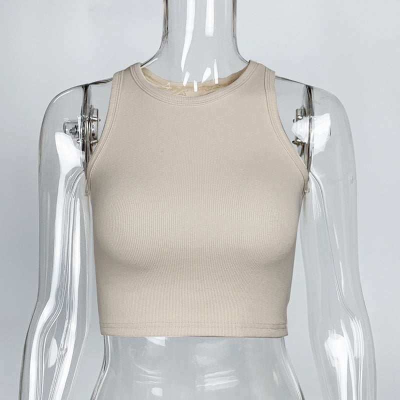 Sleeveless Cropped Tank With Strap-Back Detail — Image 9